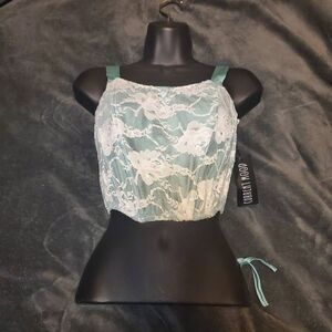 Dolls Kill Current Mood Me Without You Lace Overlay Corset Sz M